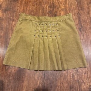 Vintage Juicy Couture Jeans Corduroy Pleated Skirt | Medium